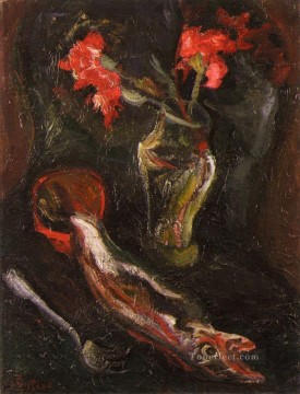  1919 - flowers and fish 1919 Chaim Soutine